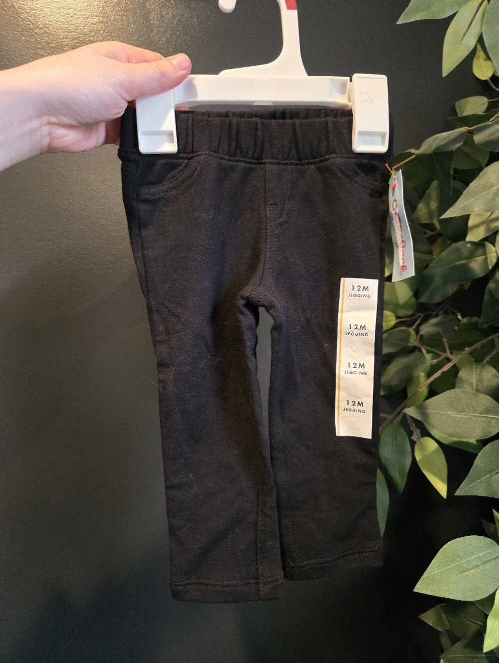 Cat & Jack Girls Black Jeggings NWT 12 Months